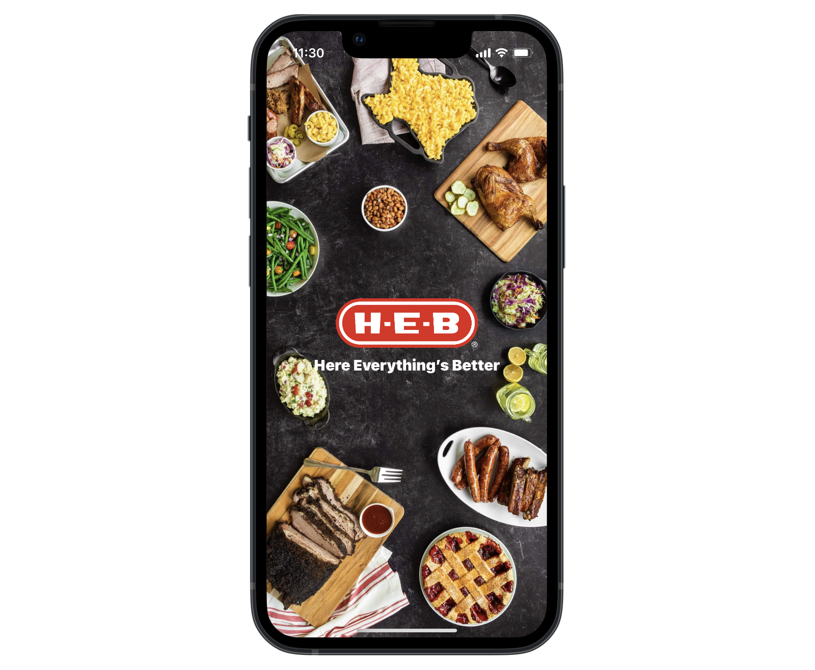 Home page of the My H-E-B app